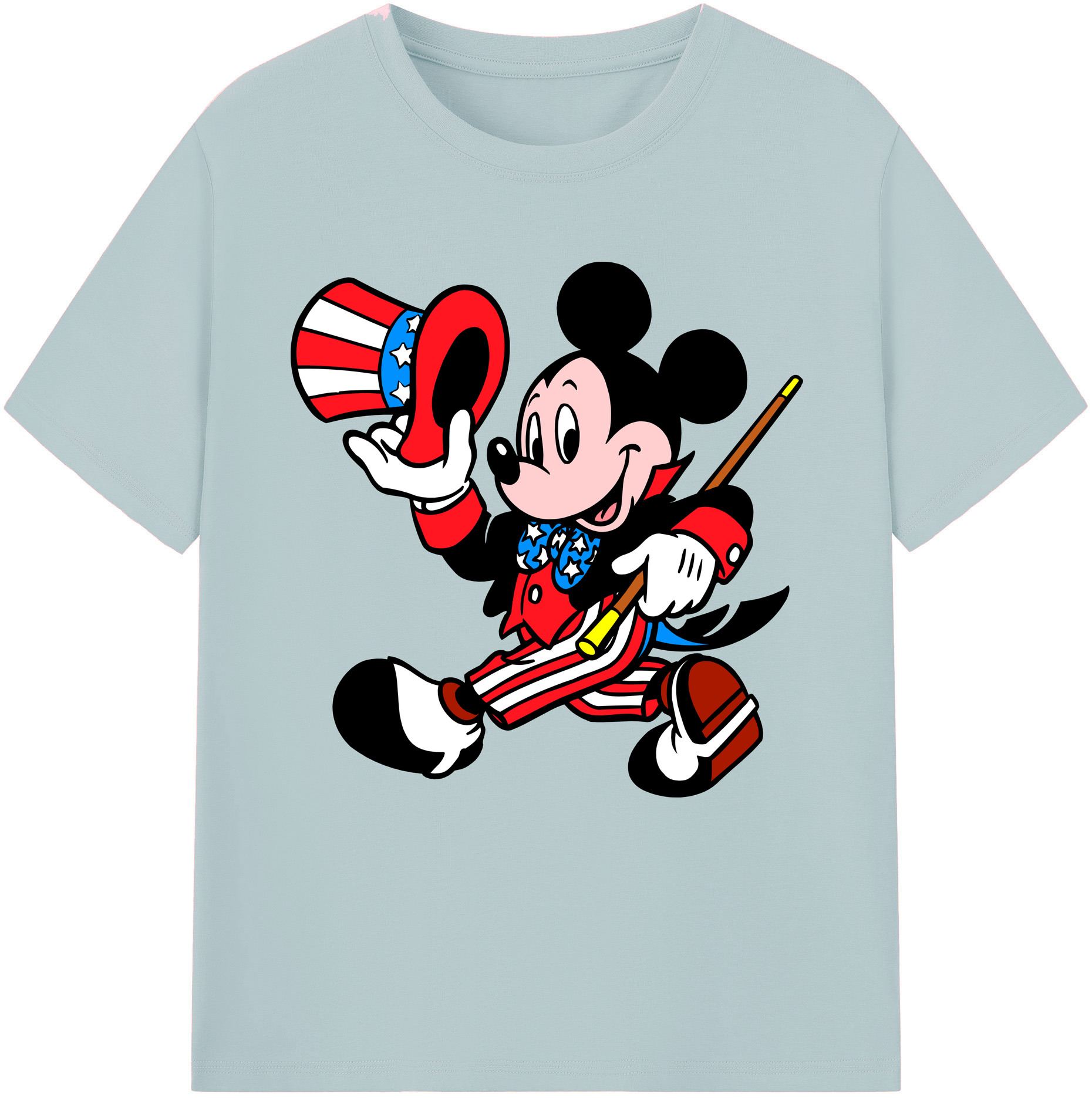 （画像用） ミッキーマウス Mickey Mouse 綿100％半袖Tシャツ（フロントプリント）